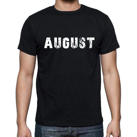 August Mens Short Sleeve Round Neck T-Shirt - Casual