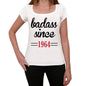 Badass Since 1964 Women's T-shirt White Birthday Gift 00431 - Ultrabasic