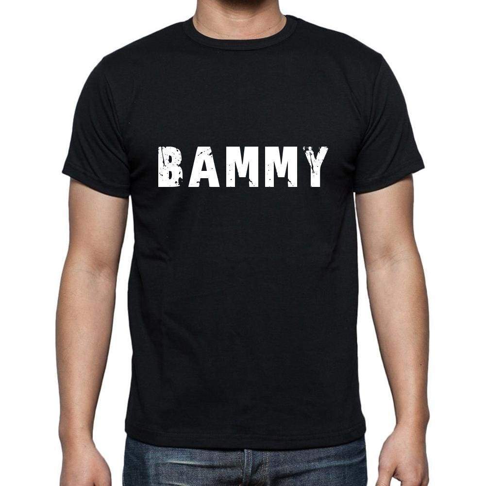 Bammy Mens Short Sleeve Round Neck T-Shirt 5 Letters Black Word 00006 - Casual