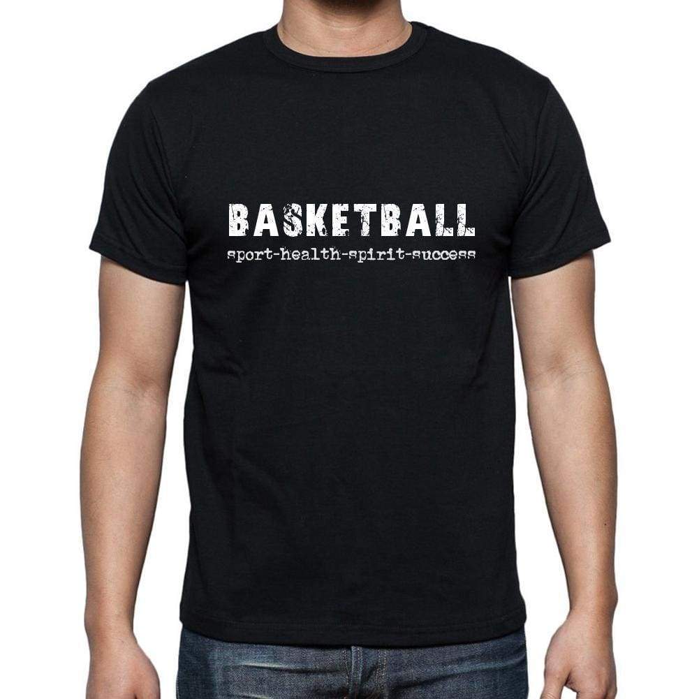 Basketball Sport-Health-Spirit-Success Mens Short Sleeve Round Neck T-Shirt 00079 - Casual