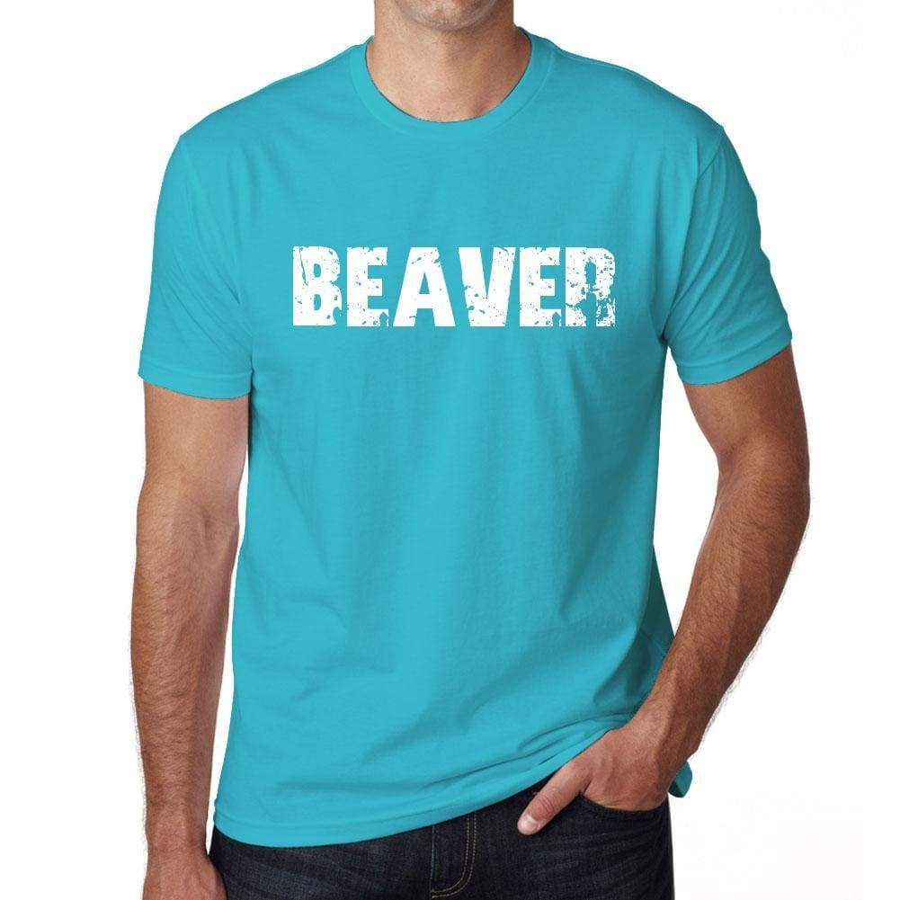 Beaver Mens Short Sleeve Round Neck T-Shirt 00020 - Blue / S - Casual