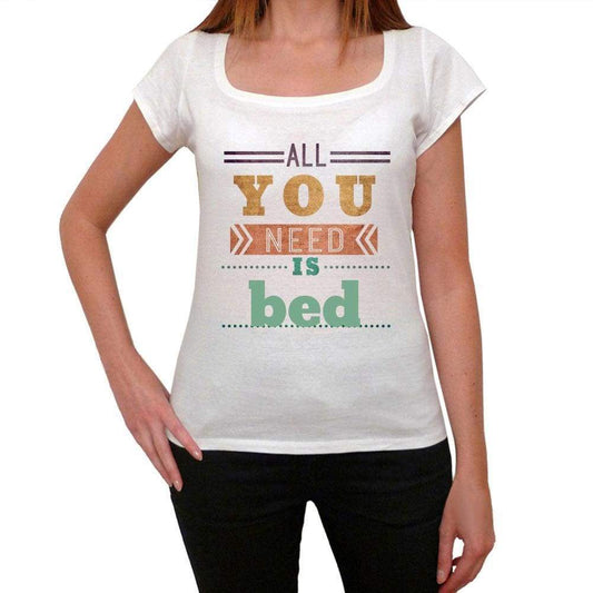 Bed Womens Short Sleeve Round Neck T-Shirt 00024 - Casual