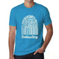 Bedazzling Fingerprint Blue Mens Short Sleeve Round Neck T-Shirt Gift T-Shirt 00311 - Blue / S - Casual
