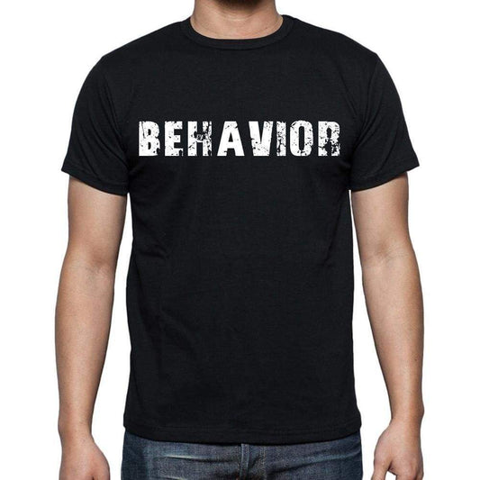 Behavior Mens Short Sleeve Round Neck T-Shirt Black T-Shirt En