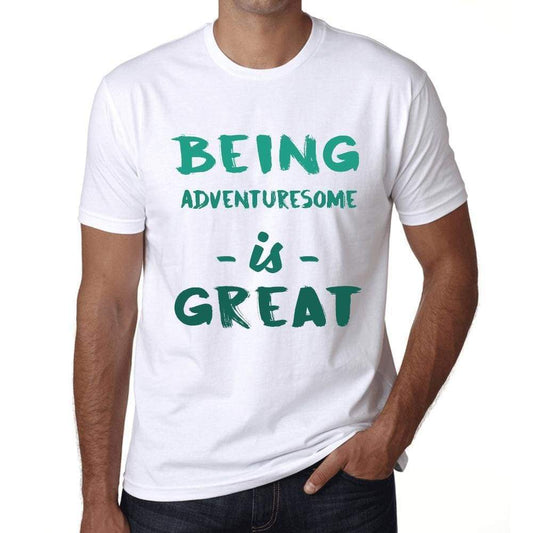 Being Adventuresome Is Great, White, <span>Men's</span> <span>Short Sleeve</span> <span>Round Neck</span> T-shirt, Gift Birthday 00374 - ULTRABASIC