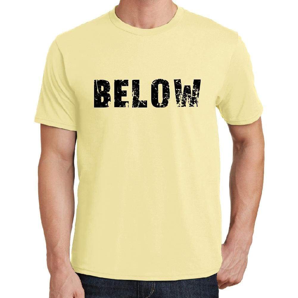 Below Mens Short Sleeve Round Neck T-Shirt 00043 - Yellow / S - Casual
