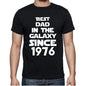 Best Dad 1976 Best Dad Mens T Shirt Black Birthday Gift 00112 - Black / Xs - Casual