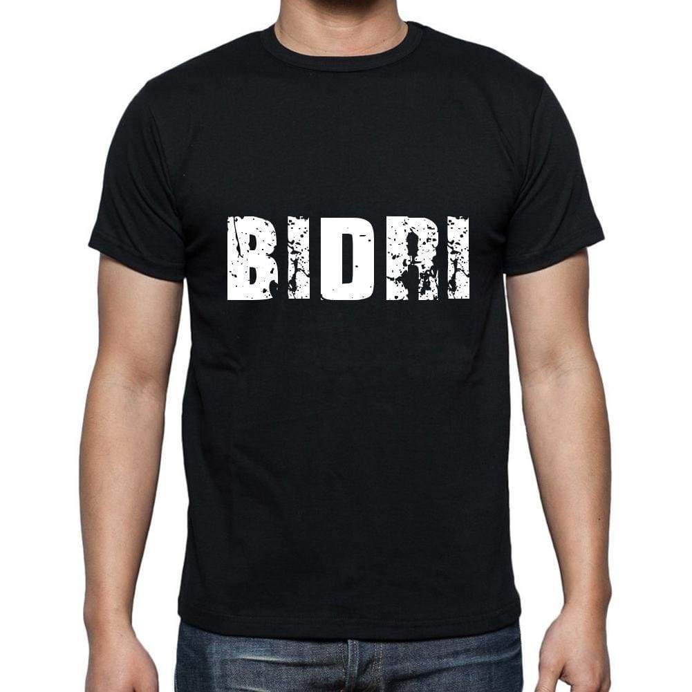 Bidri Mens Short Sleeve Round Neck T-Shirt 5 Letters Black Word 00006 - Casual