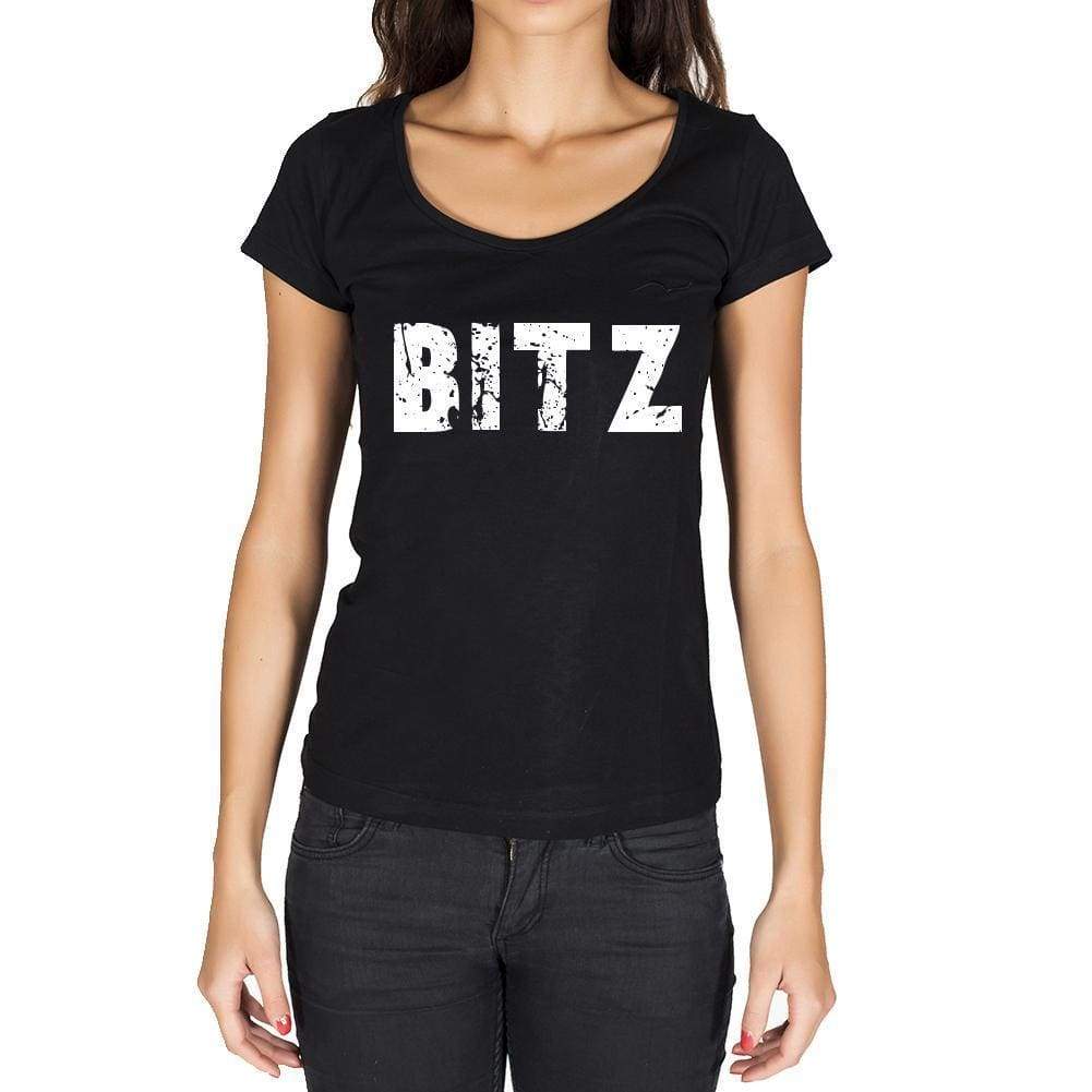 Bitz German Cities Black Womens Short Sleeve Round Neck T-Shirt 00002 - Casual