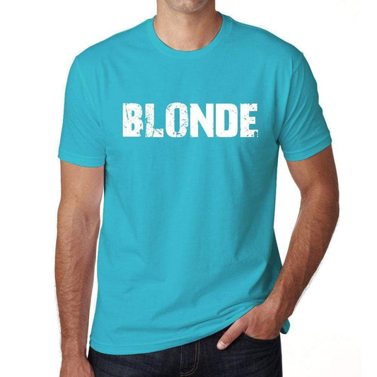 Blonde Mens Short Sleeve Round Neck T-Shirt 00020 - Blue / S - Casual