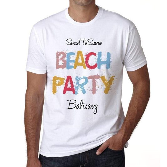 Bolisong Beach Party White Mens Short Sleeve Round Neck T-Shirt 00279 - White / S - Casual