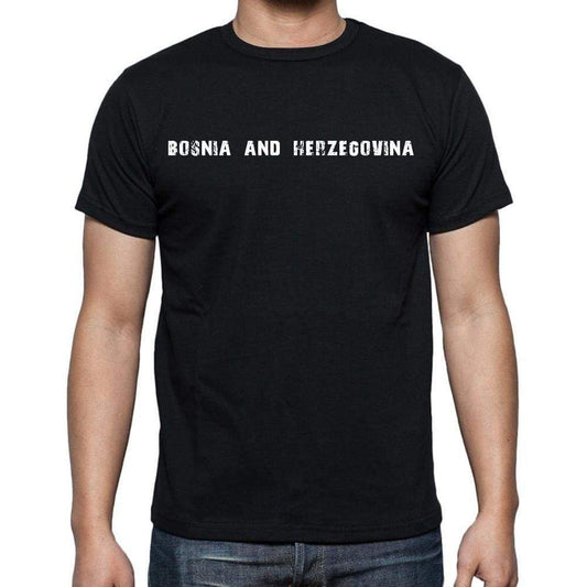 Bosnia And Herzegovina T-Shirt For Men Short Sleeve Round Neck Black T Shirt For Men - T-Shirt