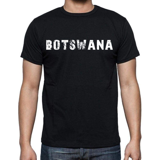 Botswana T-Shirt For Men Short Sleeve Round Neck Black T Shirt For Men - T-Shirt