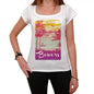 Bowers Escape To Paradise Womens Short Sleeve Round Neck T-Shirt 00280 - White / Xs - Casual