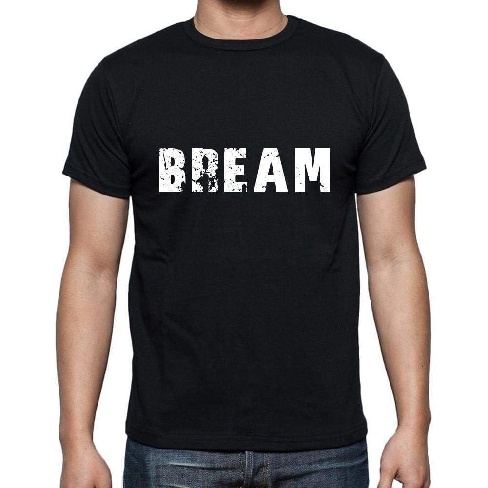 Bream Mens Short Sleeve Round Neck T-Shirt 5 Letters Black Word 00006 - Casual