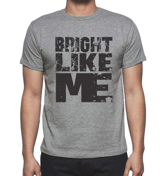 Bright Like Me Grey Mens Short Sleeve Round Neck T-Shirt 00066 - Grey / S - Casual