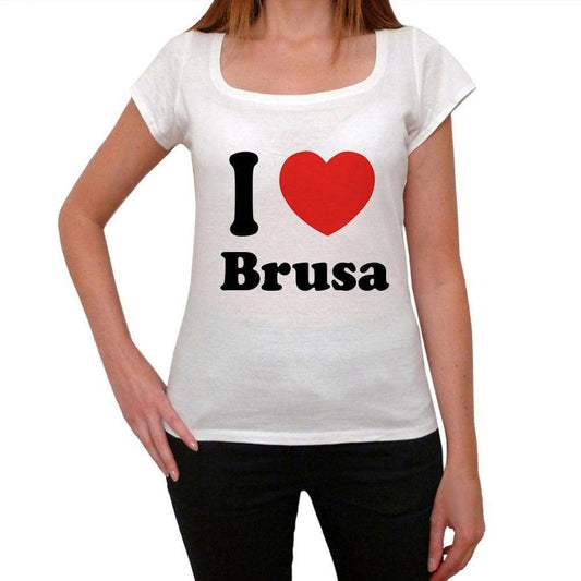 Brusa T Shirt Woman Traveling In Visit Brusa Womens Short Sleeve Round Neck T-Shirt 00031 - T-Shirt