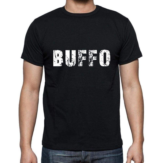 Buffo Mens Short Sleeve Round Neck T-Shirt 5 Letters Black Word 00006 - Casual