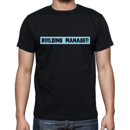 Building Manager T Shirt Mens T-Shirt Occupation S Size Black Cotton - T-Shirt