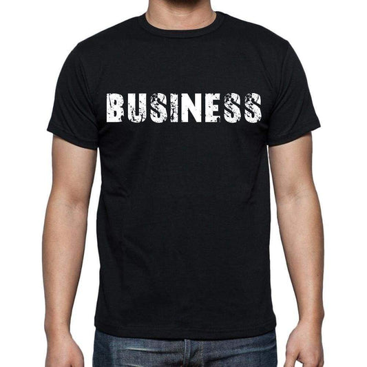 Business Mens Short Sleeve Round Neck T-Shirt Black T-Shirt En