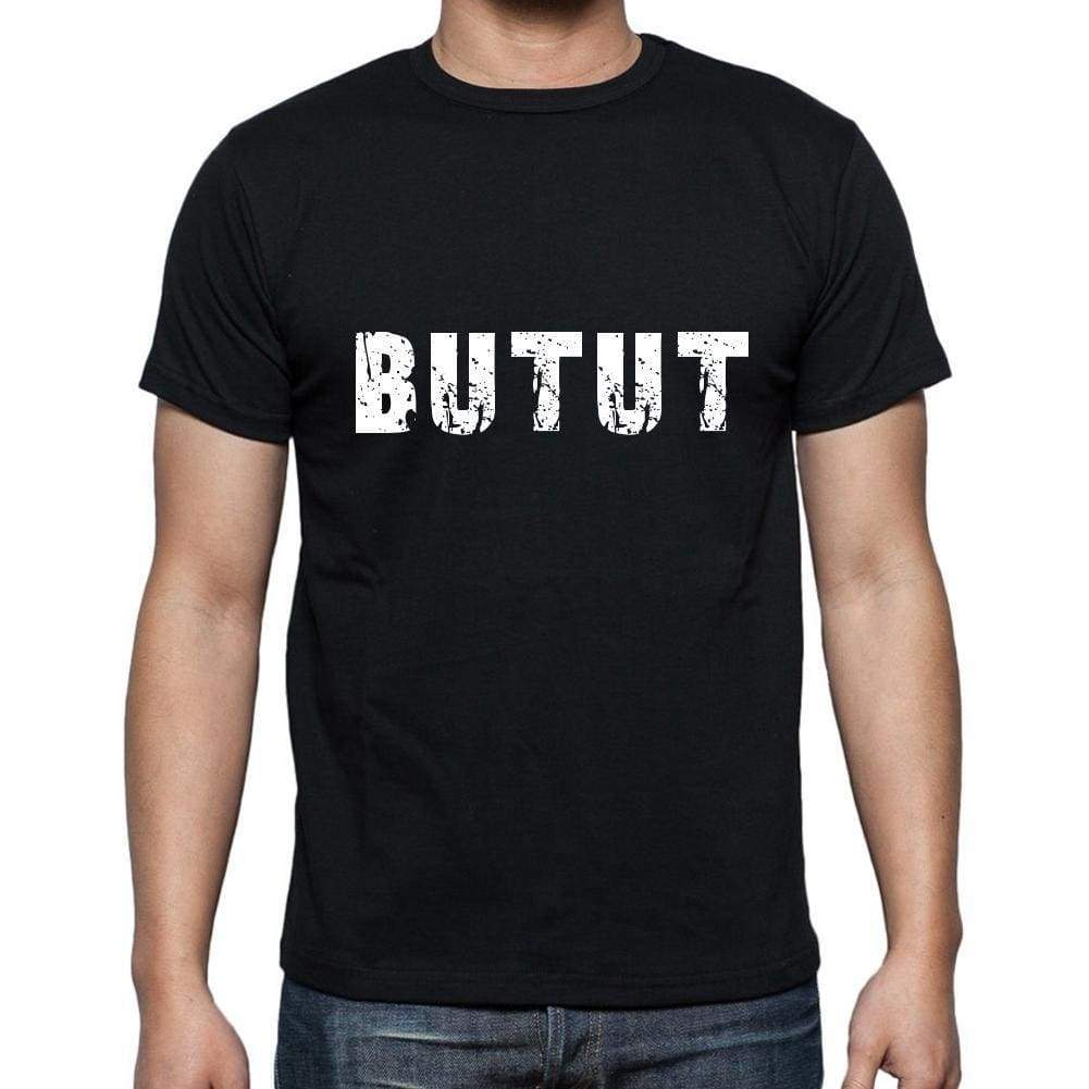 Butut Mens Short Sleeve Round Neck T-Shirt 5 Letters Black Word 00006 - Casual