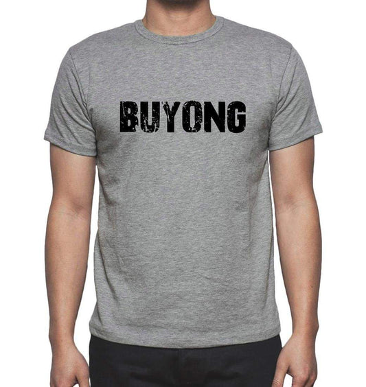 Buyong Grey Mens Short Sleeve Round Neck T-Shirt 00018 - Grey / S - Casual