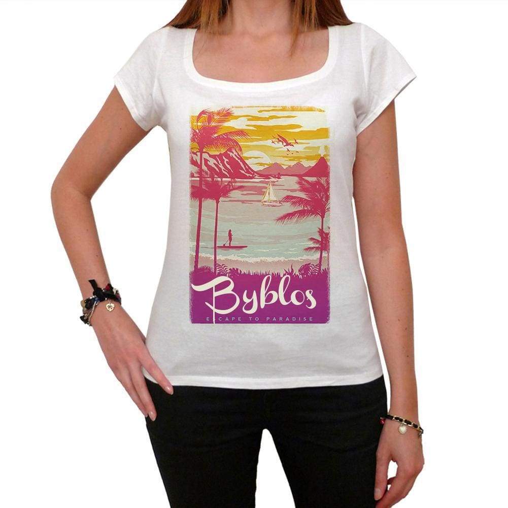 Byblos Escape To Paradise Womens Short Sleeve Round Neck T-Shirt 00280 - White / Xs - Casual