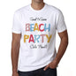 Cala Morell Beach Party White Mens Short Sleeve Round Neck T-Shirt 00279 - White / S - Casual