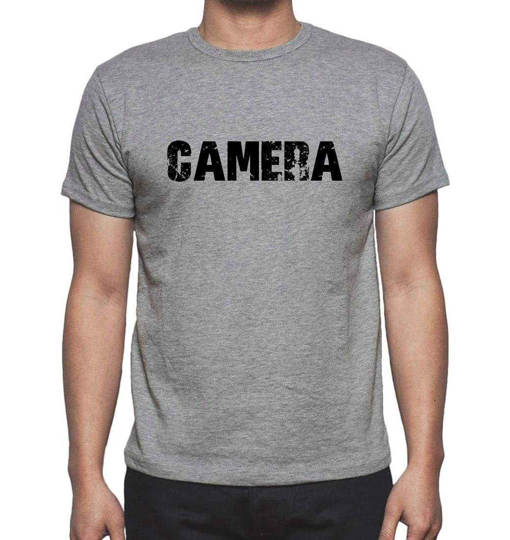 Camera Grey Mens Short Sleeve Round Neck T-Shirt 00018 - Grey / S - Casual