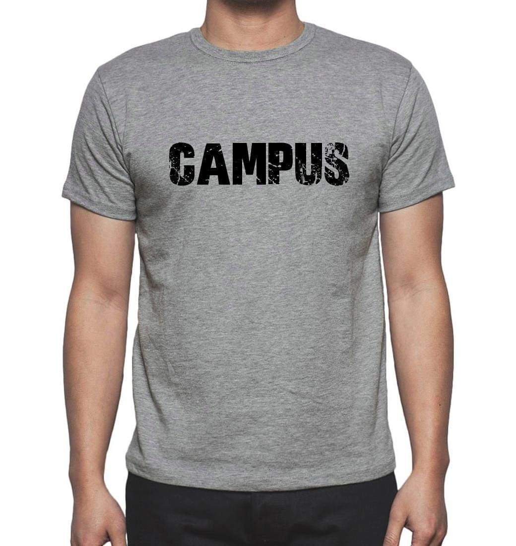 Campus Grey Mens Short Sleeve Round Neck T-Shirt 00018 - Grey / S - Casual