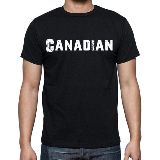 Canadian Mens Short Sleeve Round Neck T-Shirt Black T-Shirt En