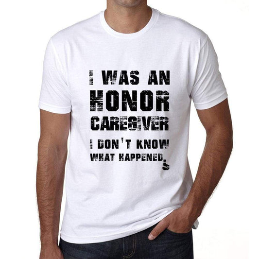 Caregiver What Happened White Mens Short Sleeve Round Neck T-Shirt 00316 - White / S - Casual