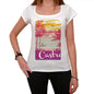 Castro Escape To Paradise Womens Short Sleeve Round Neck T-Shirt 00280 - White / Xs - Casual