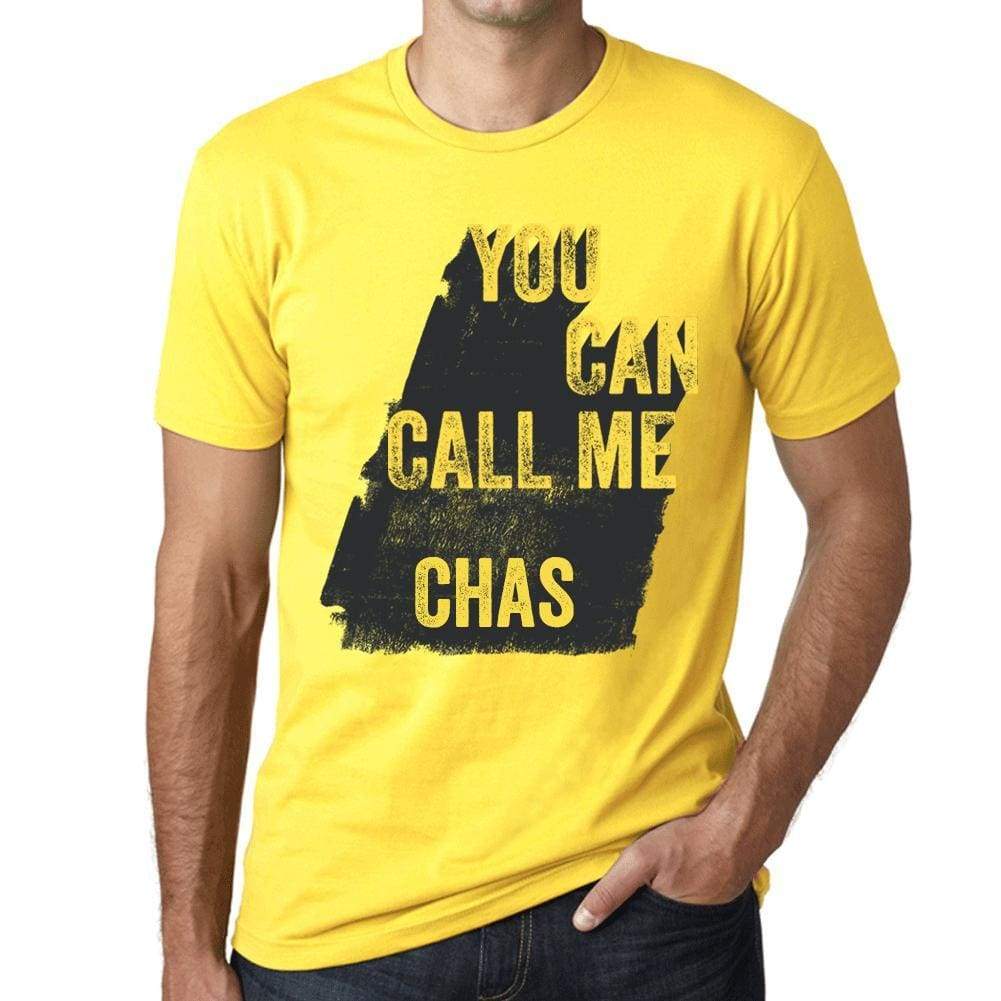 Chas You Can Call Me Chas Mens T Shirt Yellow Birthday Gift 00537 - Yellow / Xs - Casual