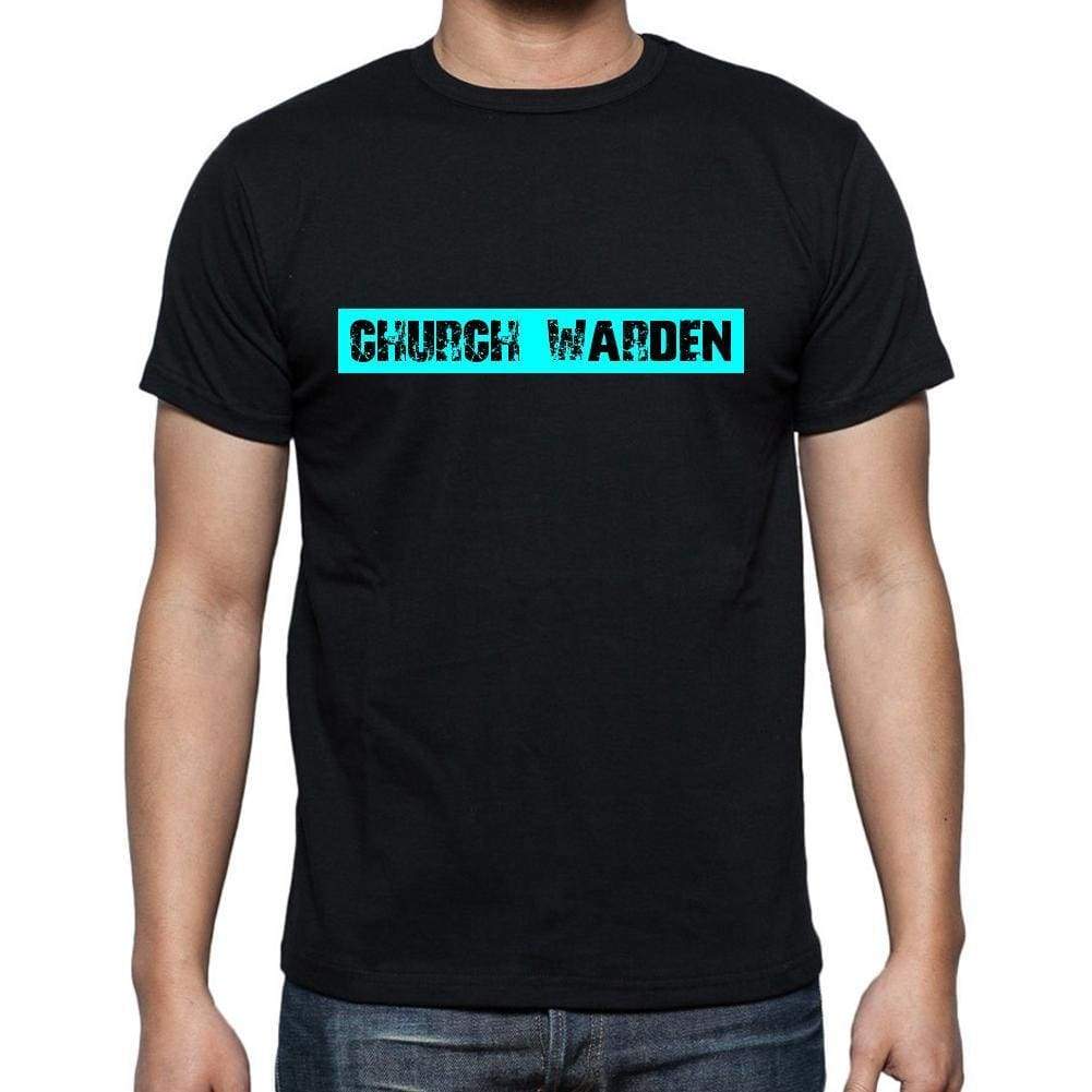 Church Warden T Shirt Mens T-Shirt Occupation S Size Black Cotton - T-Shirt