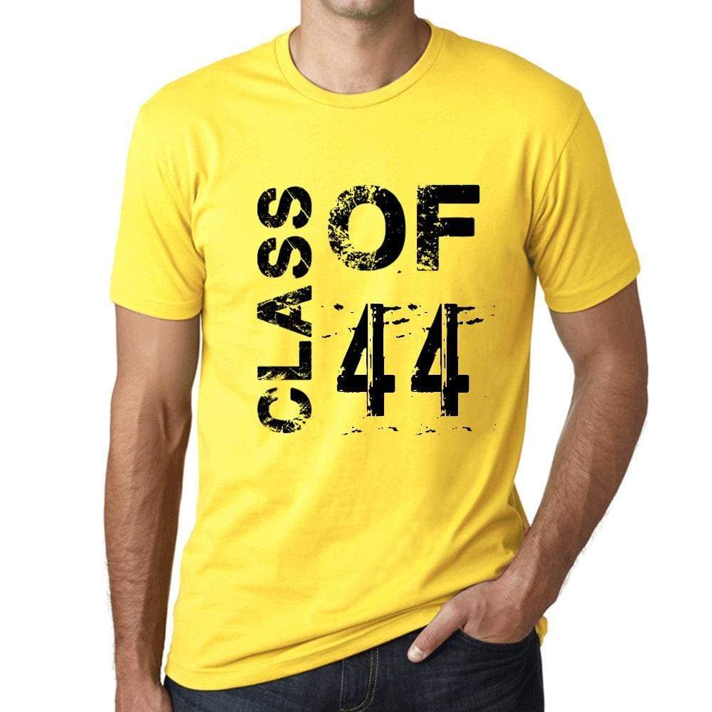 Class Of 44 Grunge Mens T-Shirt Yellow Birthday Gift 00484 - Yellow / Xs - Casual