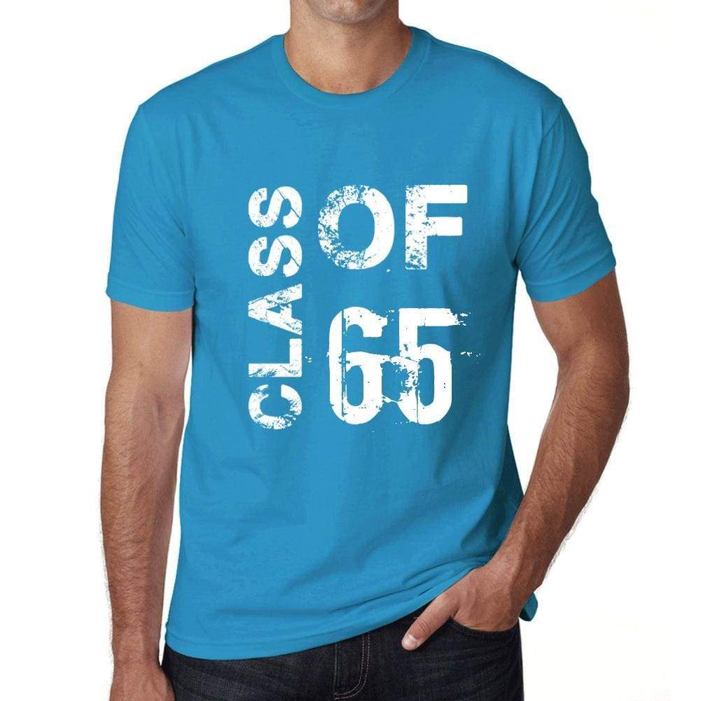 Class Of 65 Grunge Mens T-Shirt Blue Birthday Gift 00483 - Blue / Xs - Casual