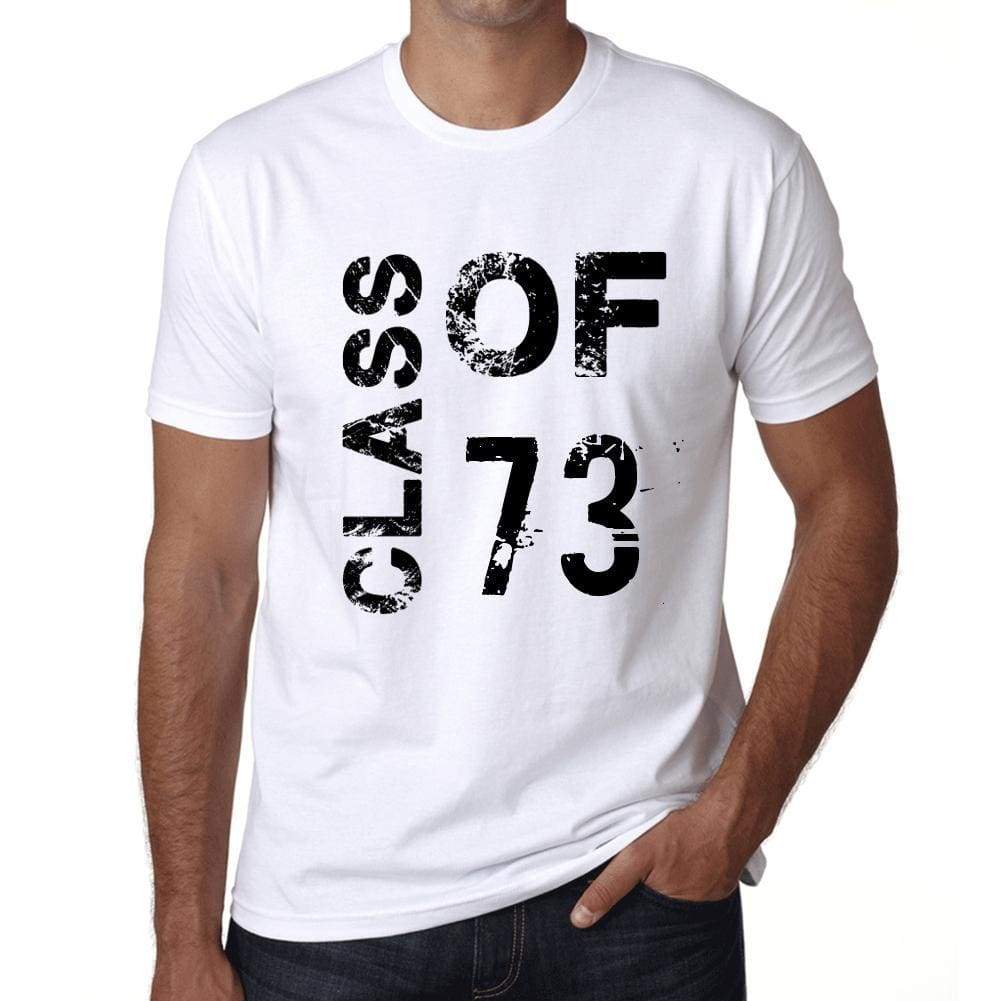 Class Of 73 Mens T-Shirt White Birthday Gift 00437 - White / Xs - Casual