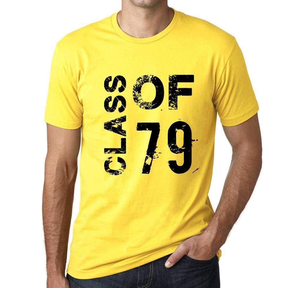 Class Of 79 Grunge Mens T-Shirt Yellow Birthday Gift 00484 - Yellow / Xs - Casual