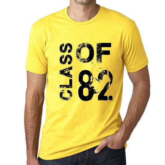 Class Of 82 Grunge Mens T-Shirt Yellow Birthday Gift 00484 - Yellow / Xs - Casual
