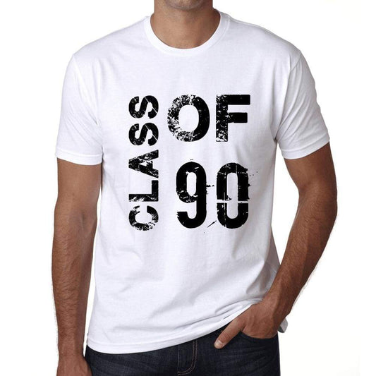 Class Of 90 Mens T-Shirt White Birthday Gift 00437 - White / Xs - Casual