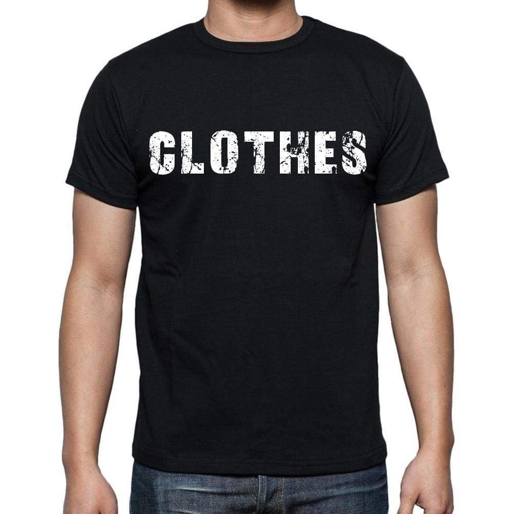 Clothes Mens Short Sleeve Round Neck T-Shirt Black T-Shirt En
