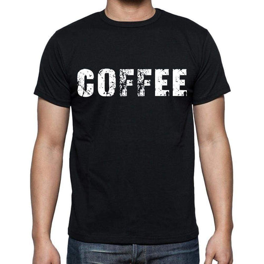 Coffee Mens Short Sleeve Round Neck T-Shirt Black T-Shirt En