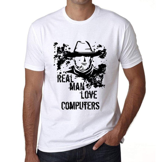 Computers Real Men Love Computers Mens T Shirt White Birthday Gift 00539 - White / Xs - Casual