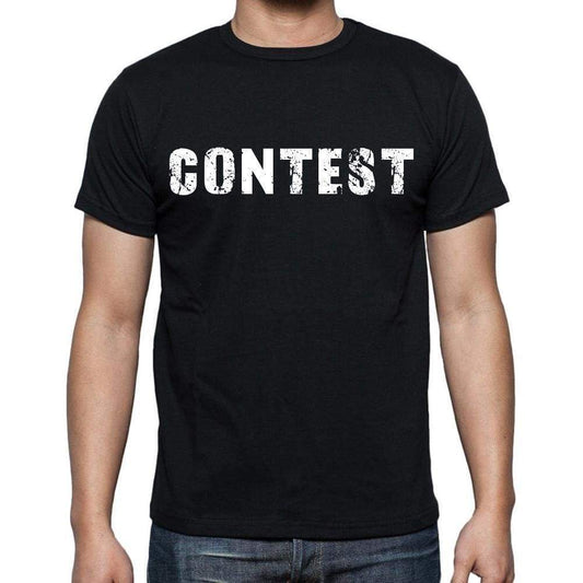Contest Mens Short Sleeve Round Neck T-Shirt Black T-Shirt En