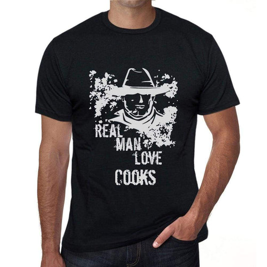 Cooks, Real Men Love Cooks Mens T shirt Black Birthday Gift 00538 - ULTRABASIC