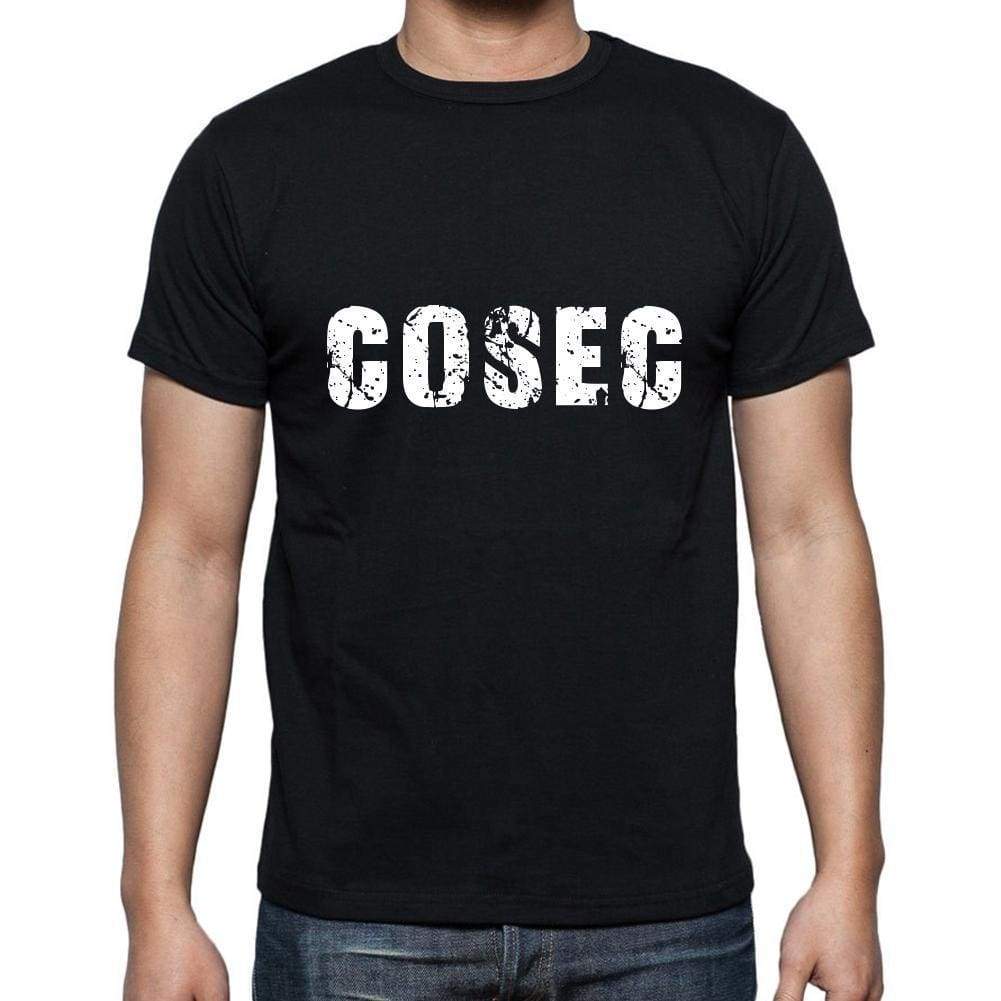 Cosec Mens Short Sleeve Round Neck T-Shirt 5 Letters Black Word 00006 - Casual