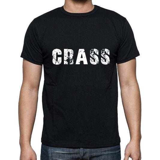 Crass Mens Short Sleeve Round Neck T-Shirt 5 Letters Black Word 00006 - Casual
