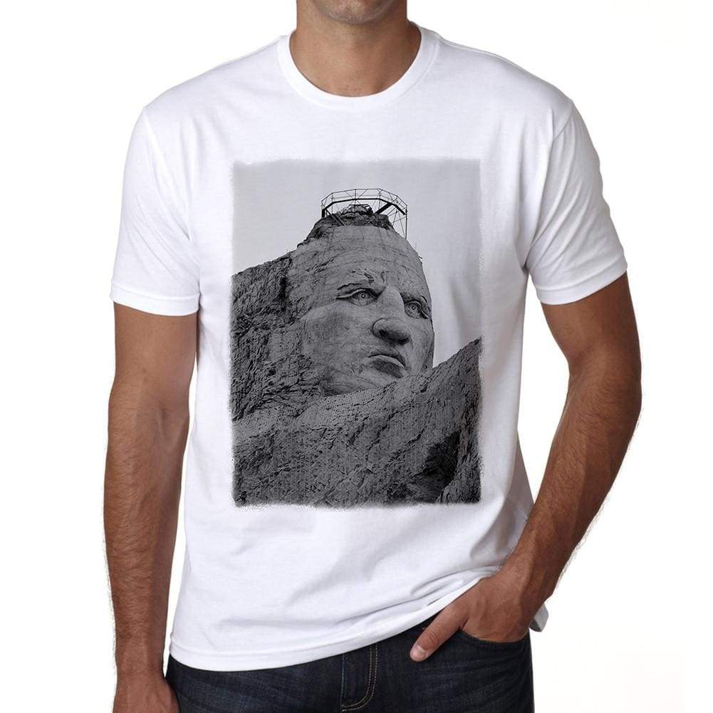 Crazy Horse Monument 2 Mens Short Sleeve Round Neck T-Shirt