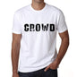 Crowd Mens T Shirt White Birthday Gift 00552 - White / Xs - Casual